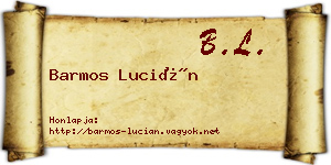 Barmos Lucián névjegykártya